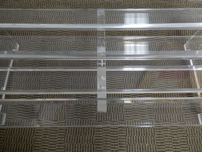 Modernist Acrylic Lucite Bench 1