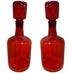 Pair of Blenko Bottles or Decanters