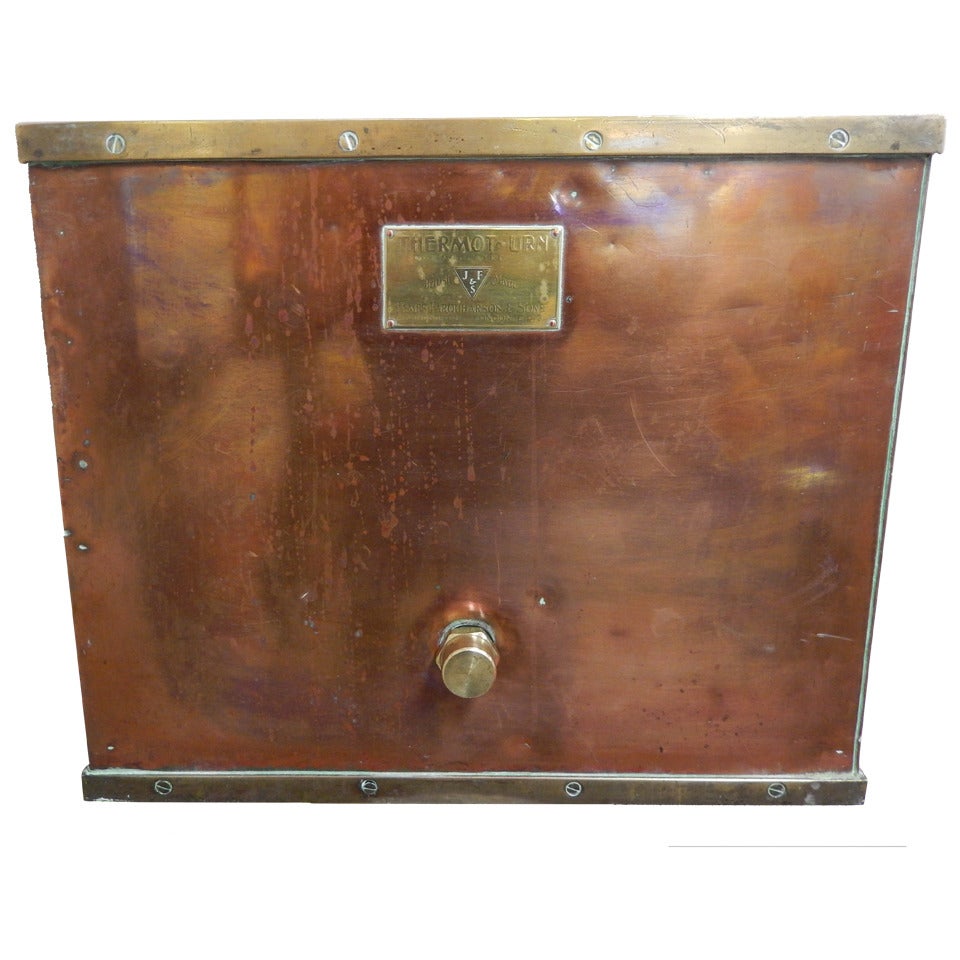 19th Century English Copper Water Chest
