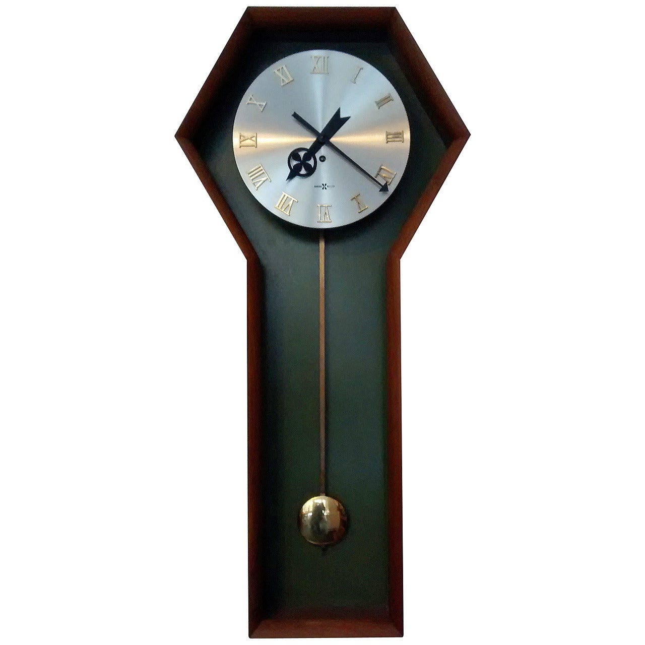 Wall Mounted Pendulum Clock by George Nelson for Howard Miller For Sale