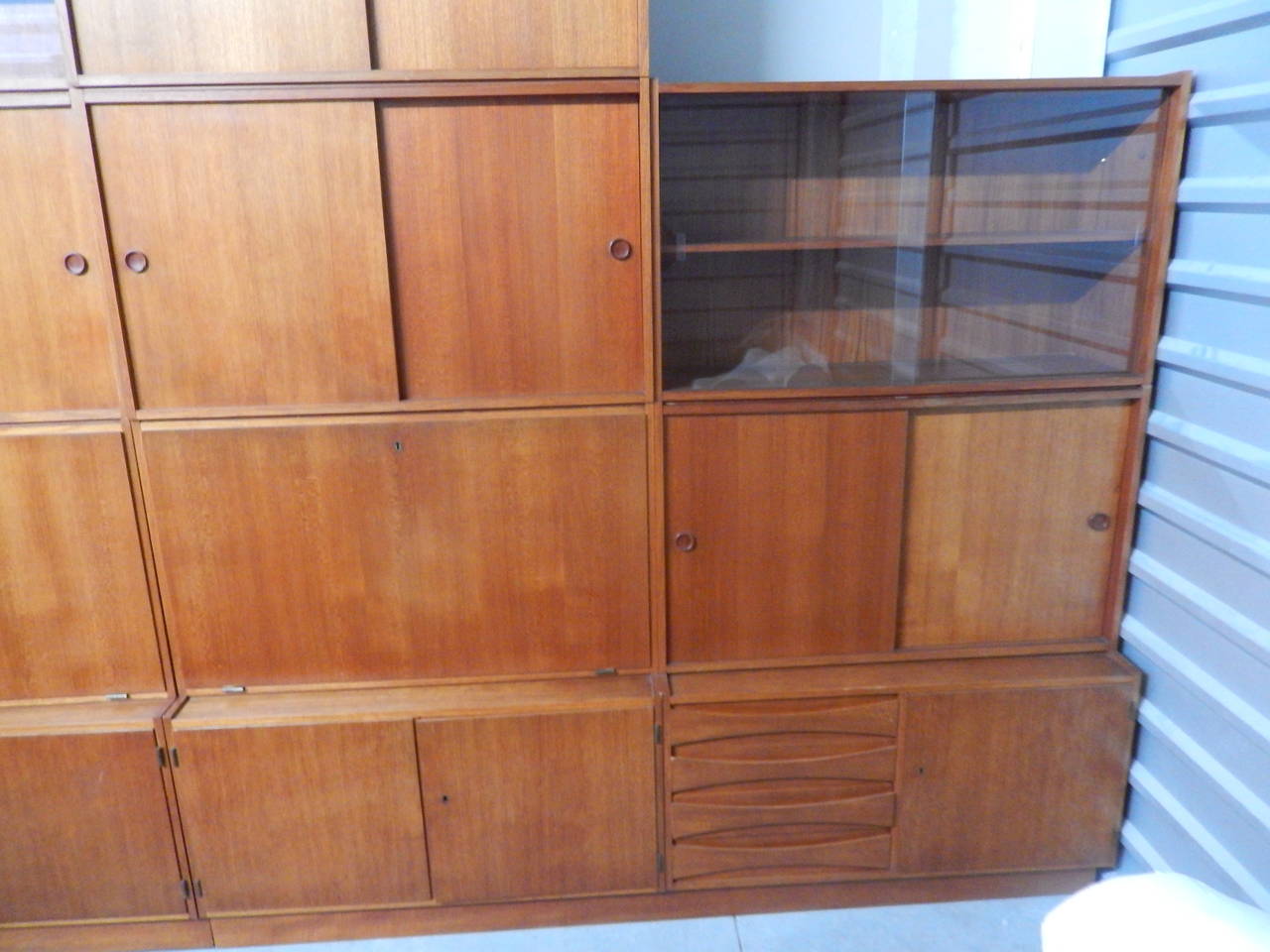 Mid-Century Modern Modernist Matthew Koch German Shrunk Style Wall Unit