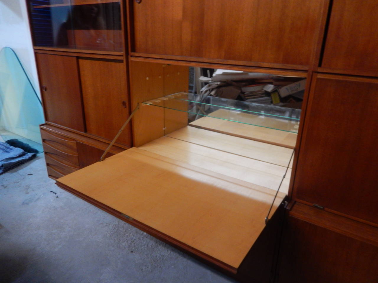 Modernist Matthew Koch German Shrunk Style Wall Unit In Good Condition In Southfield, MI