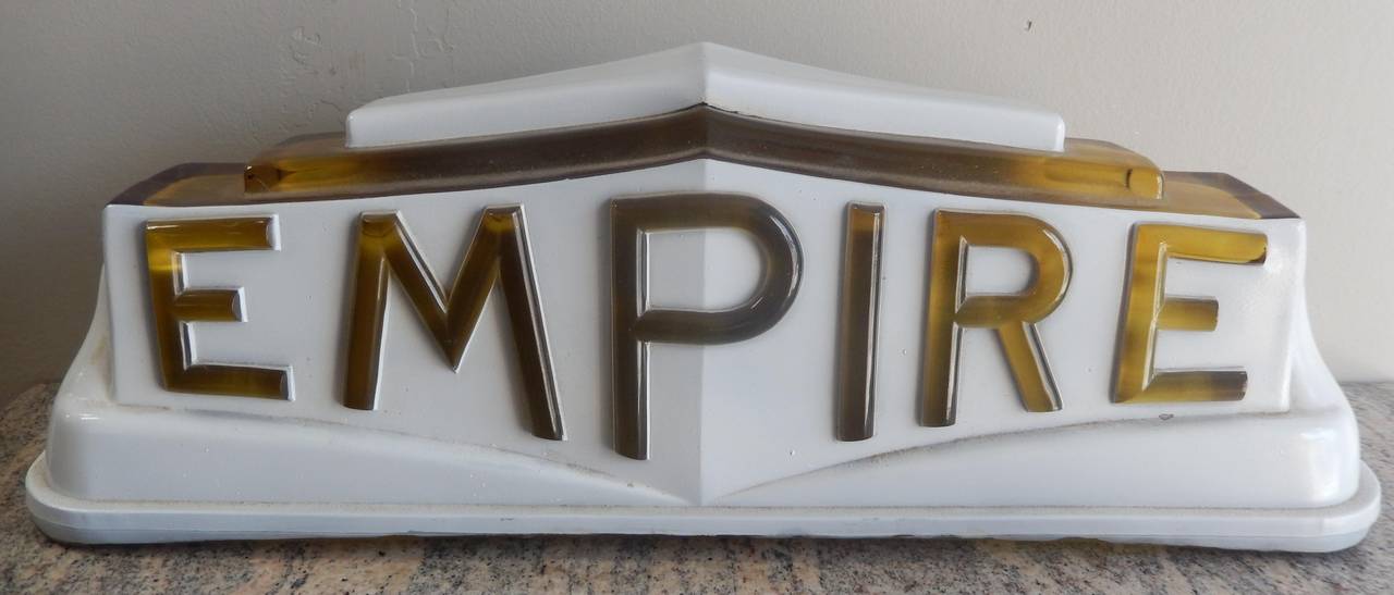 Superlative Empire Cab Company Glass Roof Light Art Deco Period For Sale 3