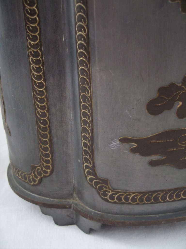 Frederick Cooper Vintage Asian Tea Canister Style Table Lamp In Good Condition In Southfield, MI