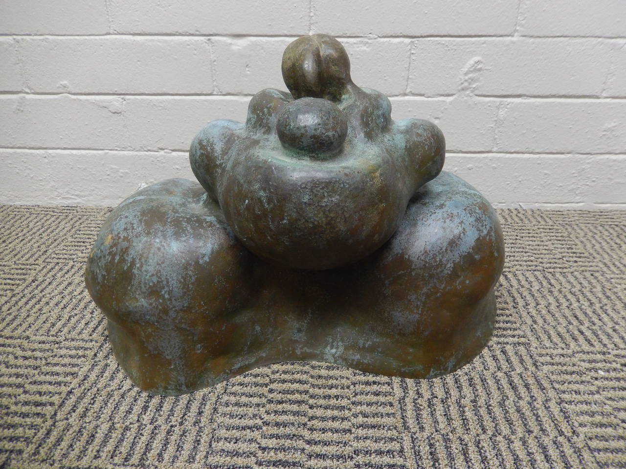 Roberto Mamani Mamani Abstract Bronze Sculpture In Excellent Condition In Southfield, MI