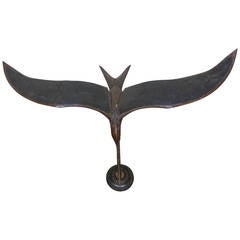 Vintage Copper Weathervane of a Swallowtail Kite