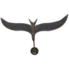 Copper Weathervane of a Swallowtail Kite