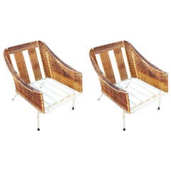 Rare Pair of Maurizio Tempestini Lounge Chairs for Salterini