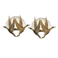Pair of French Clam Shell Wall Sconces