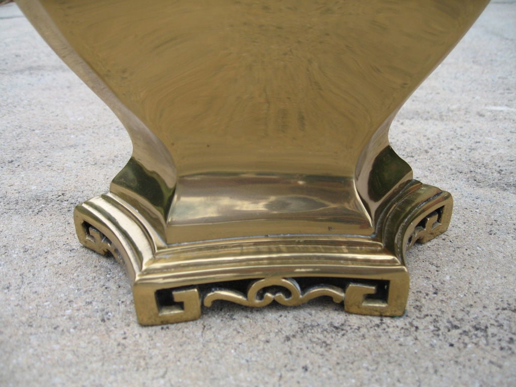 Marbro Lamp Company Single Asian Form Brass Table Lamp 5
