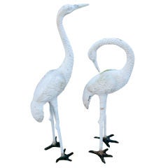 Vintage Pair of Metal Garden Cranes