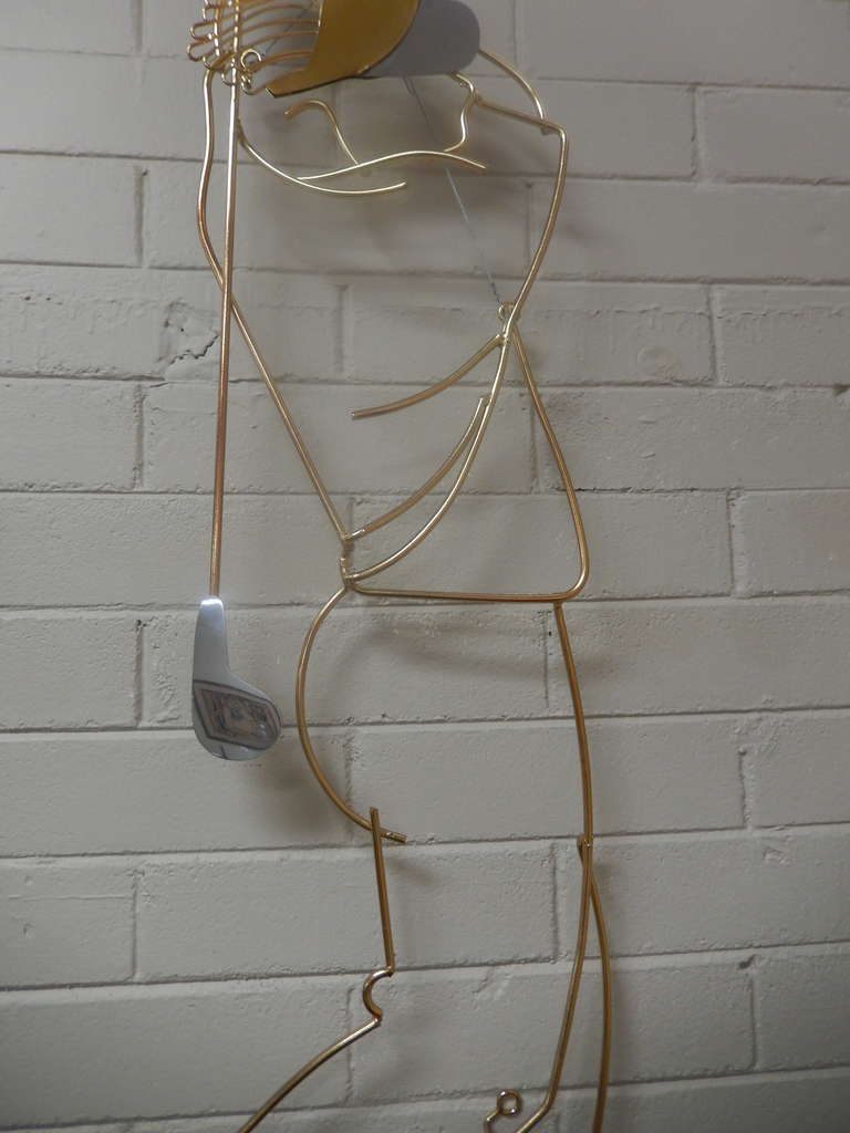 American Curtis Jere Signed Wire Wall Sculpture