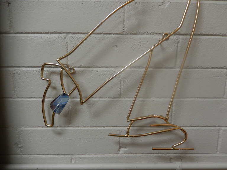 Modern Curtis Jere Signed Wire Wall Sculpture