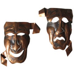 Ted Weidhaas Pair of Comedy & Tragedy Masks