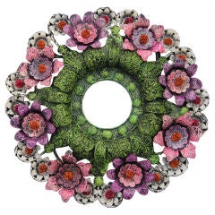 Out of Control Pop Art Enameled Metal Mirror