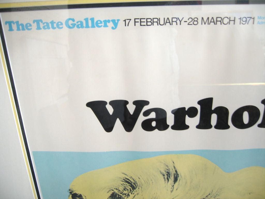 British Andy Warhol Exhibition Poster for the Tate Gallery