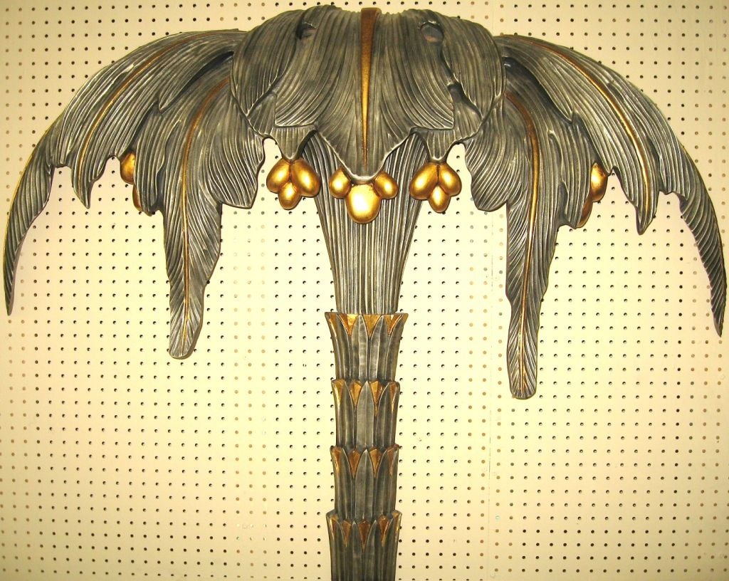 Fantastic Giant Palm Tree Floor Lamp In Excellent Condition In Southfield, MI