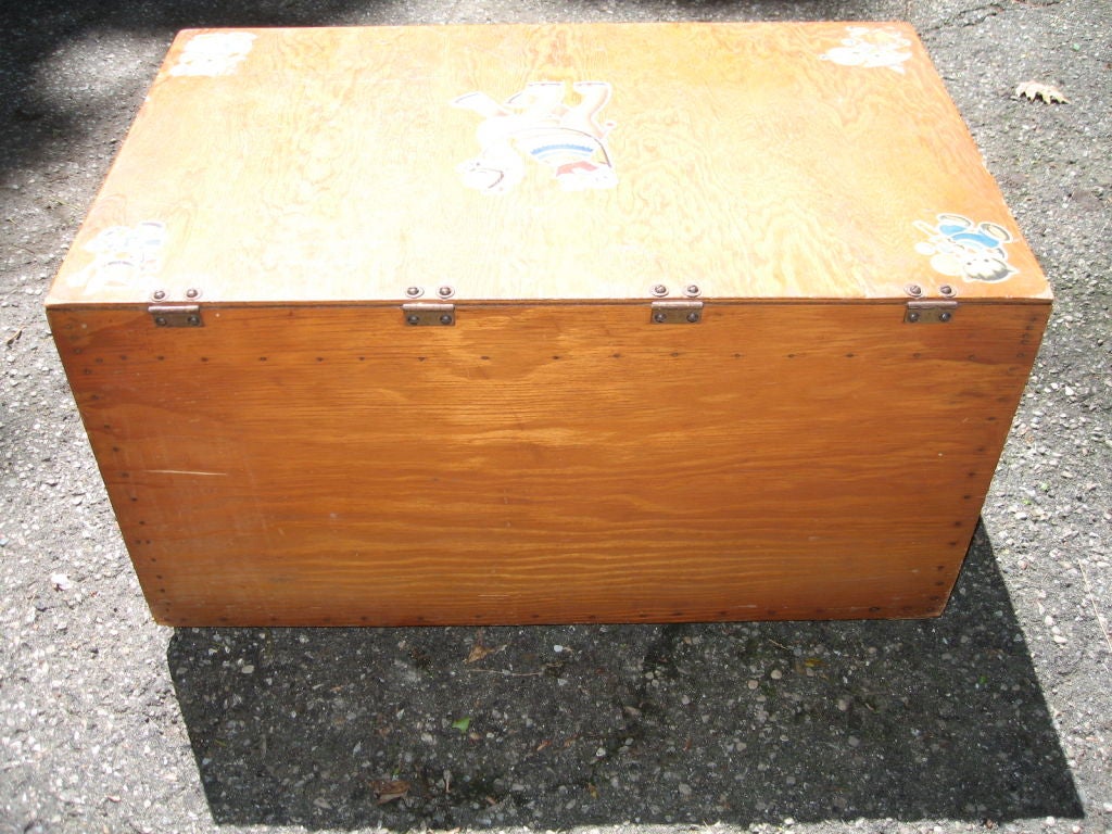 Pine Vintage 1930's Child's Toy Chest