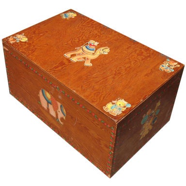 Vintage wooden toy chest deals