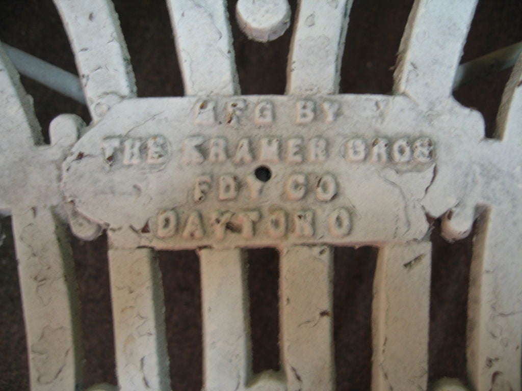 Magnificent Antique Kramer Brothers Garden Bench 6