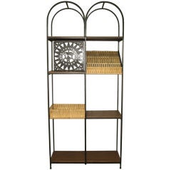 Retro Arthur Umanoff Mayan Collection Iron Etagere