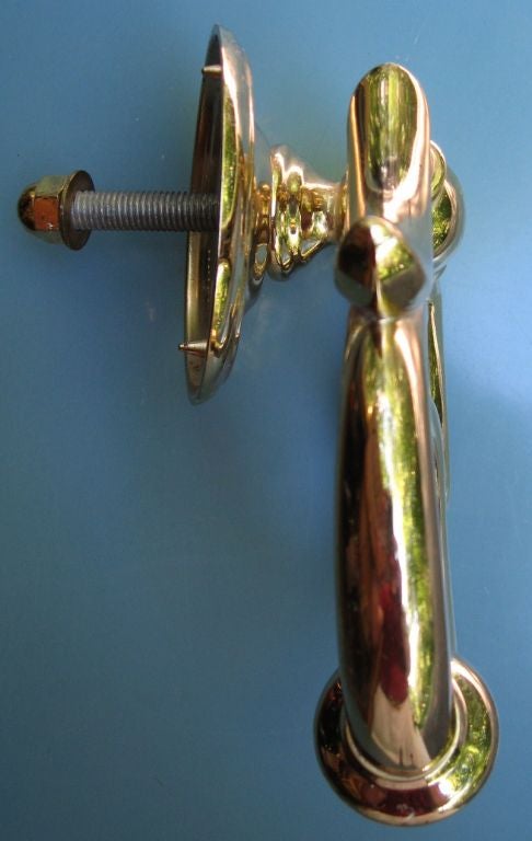 Hollywood Regency Italian Made Solid Brass Door Knocker