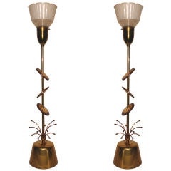 Retro Pair of Large Rembrandt Table Lamps