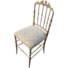 Chiavari Italian Brass Side Chair