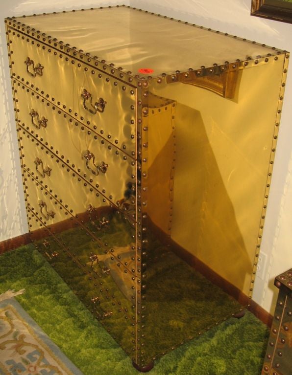 Sarried Limited Brass Clad Tall Chest of Drawers