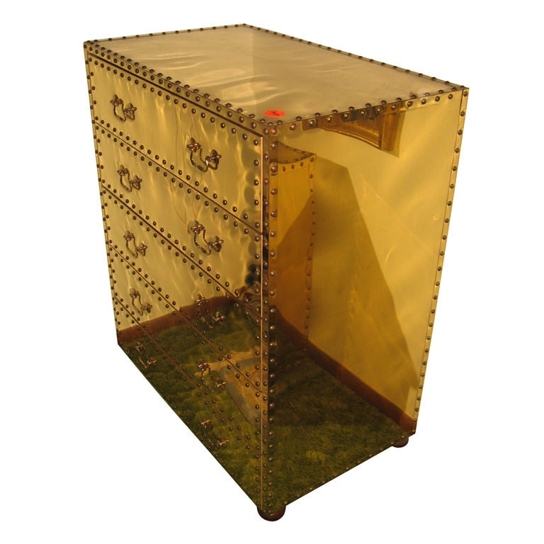 Sarried Limited Brass Clad Tall Chest of Drawers