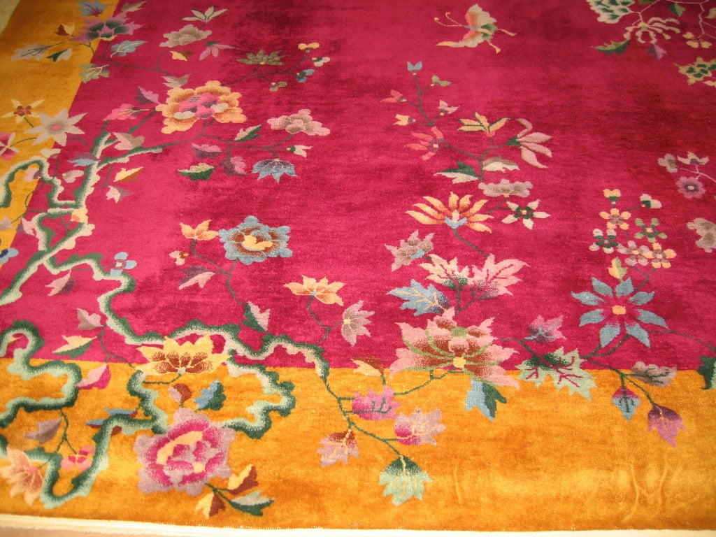 Mid-20th Century Magnificent Chinese Art Deco Nichols Rug