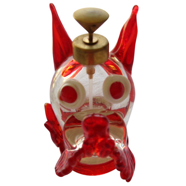 Murano Glass Scottie Dog Perfume Atomizer