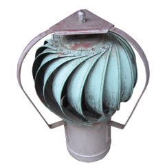Antique Copper and Steel Rotating Roof Vent