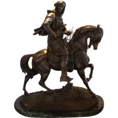 After Antoine Bayre Bronze Equestrian Statue