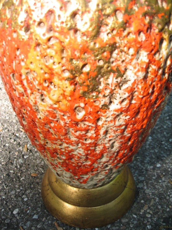 Italian Volcanic Glaze PotteryTable Lamp 2