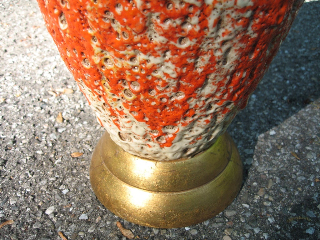 Italian Volcanic Glaze PotteryTable Lamp 3