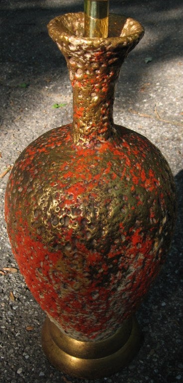 Italian Volcanic Glaze PotteryTable Lamp 5