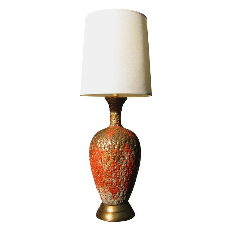 Italian Volcanic Glaze PotteryTable Lamp