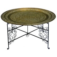 Magnificent Moroccan Brass Tray Design Coffee Table