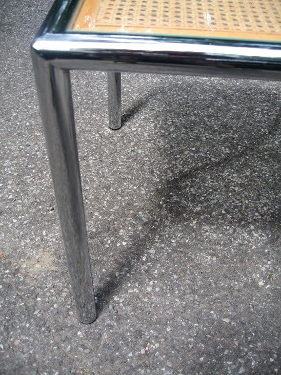 Chrome Pair  Milo Baughman End Tables  for Design Institute of America