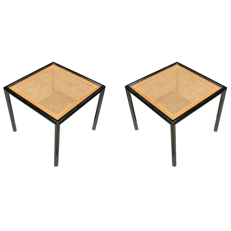 Pair  Milo Baughman End Tables  for Design Institute of America