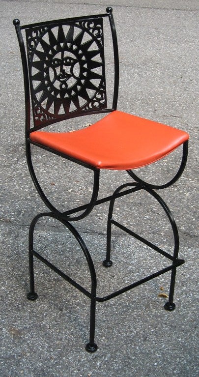 Mid-20th Century Set of Four Arthur Umanoff Bar Stools for Shaver Howard