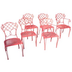 Used Molla Designed Outdoor Garden Set Table and Six Chairs