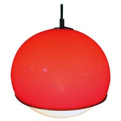 Giannelli Red Acrylic Globe Light Pendant