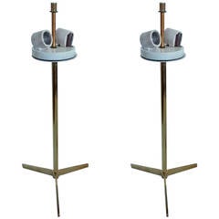 Pair of Paul McCobb Tripod Form Table Lamps for Laurel Lamp Company