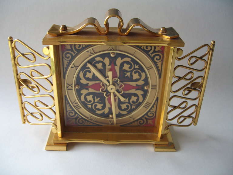 Exquisite Gubelin Swiss Carriage Clock In The Style of Poillerat 3