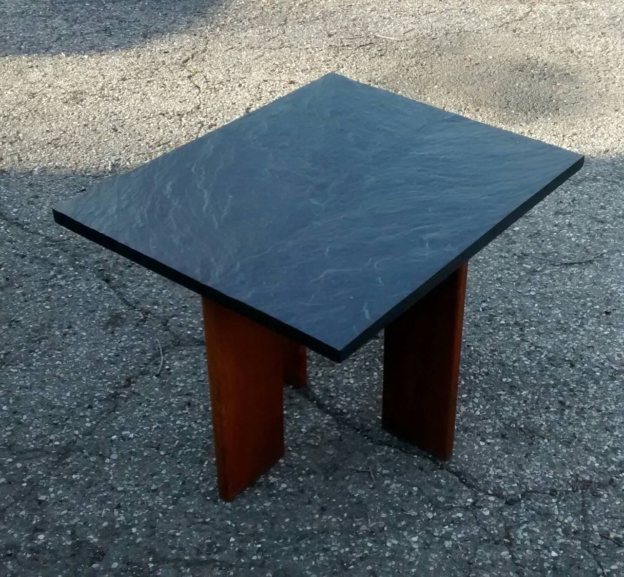 Mid-Century Modern Adrian Pearsall for Craft Associates Pair of Slate-Top End Tables