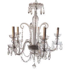 Fantastic Lead Crystal Five Light Chandelier