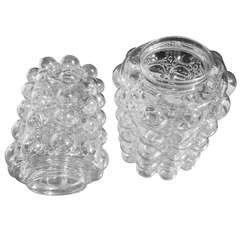 Large Pair of Austrian Bubble Lamp Bases or Pendants