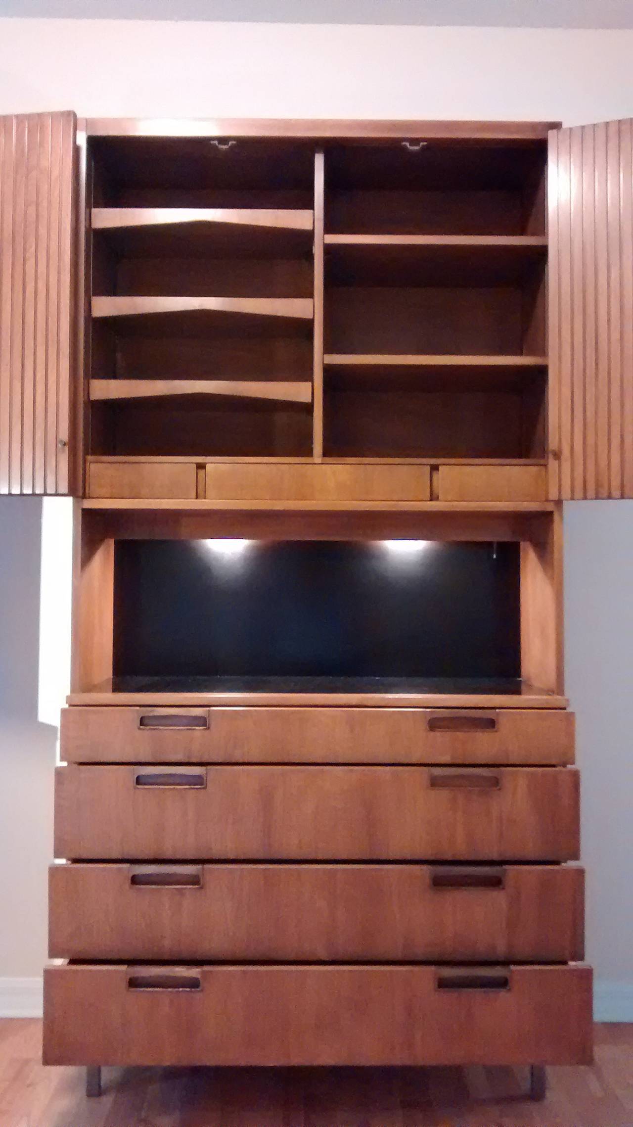 Mid-Century Modern Bert England for Johnson Furniture Company Wall Cabinet